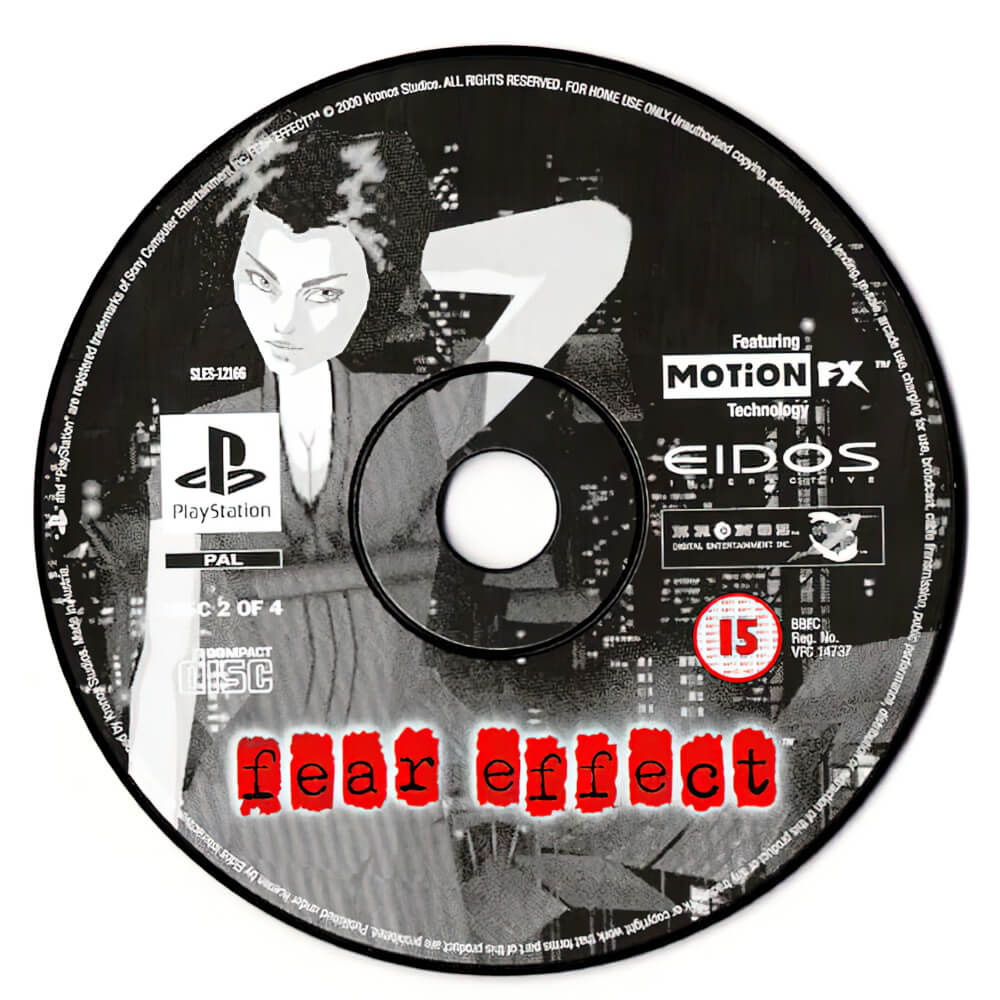 Лицензионный диск Fear Effect для PlayStation